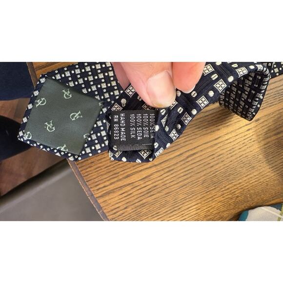 Valerio Garati Mens Tie 100% Pure Silk Tie Hand Made - Picture 2 of 4